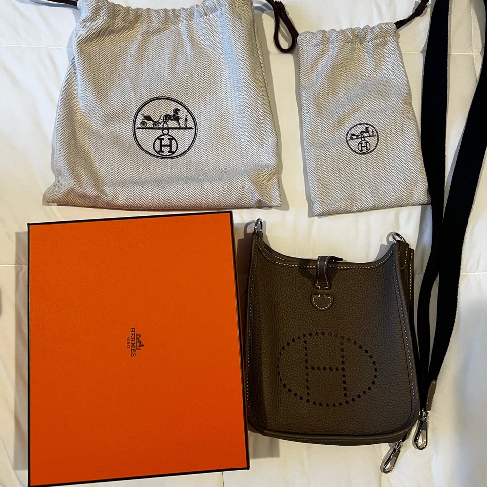 Hermes Clemence Evelyne Amazone TPM Etoupe